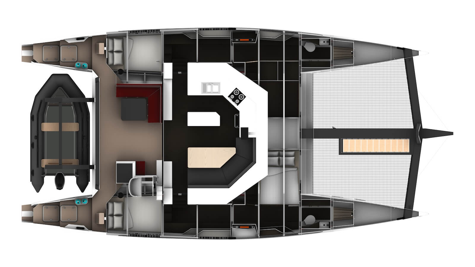 ODC48 Top View 3 Cabins